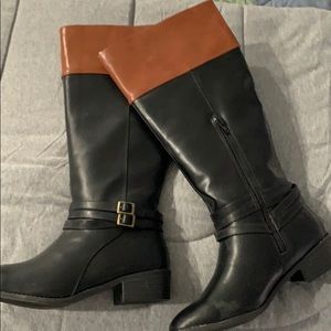 Two tone riding boots
